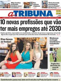 Capa do jornal A Tribuna 12/11/2017