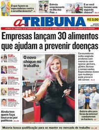 Capa do jornal A Tribuna 13/08/2017