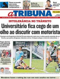 Capa do jornal A Tribuna 15/05/2017
