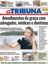Capa do jornal A Tribuna 16/06/2017