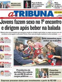 Capa do jornal A Tribuna 16/07/2017