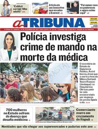 Capa do jornal A Tribuna 16/09/2017