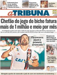 Capa do jornal A Tribuna 16/10/2017