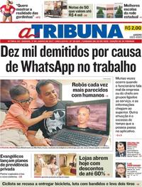 Capa do jornal A Tribuna 17/06/2017