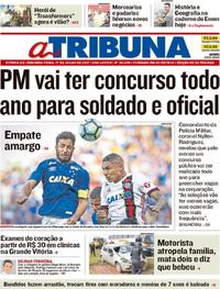 Capa do jornal A Tribuna 17/07/2017