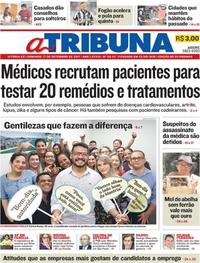 Capa do jornal A Tribuna 17/09/2017