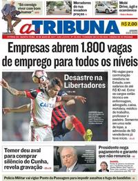 Capa do jornal A Tribuna 18/05/2017