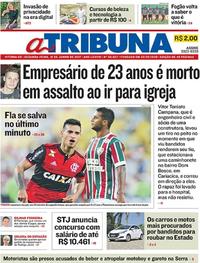 Capa do jornal A Tribuna 19/06/2017