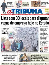 Capa do jornal A Tribuna 19/07/2017