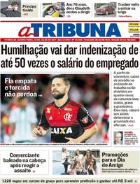 Capa do jornal A Tribuna 20/07/2017