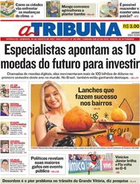Capa do jornal A Tribuna 20/08/2017
