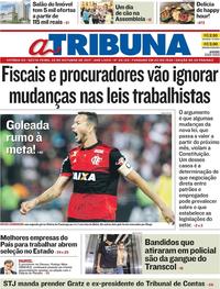 Capa do jornal A Tribuna 20/10/2017