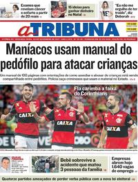 Capa do jornal A Tribuna 20/11/2017