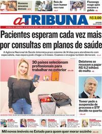 Capa do jornal A Tribuna 21/05/2017