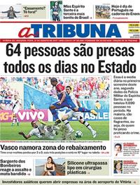 Capa do jornal A Tribuna 21/08/2017