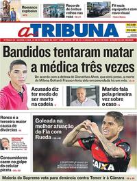 Capa do jornal A Tribuna 21/09/2017