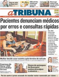 Capa do jornal A Tribuna 21/10/2017