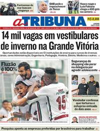 Capa do jornal A Tribuna 22/05/2017