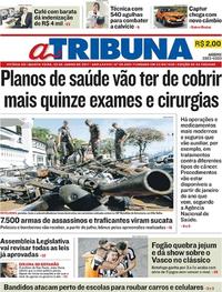 Capa do jornal A Tribuna 22/06/2017