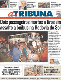 Capa do jornal A Tribuna 22/11/2017