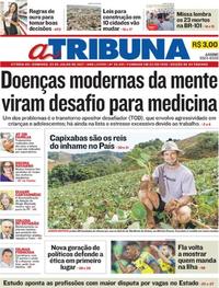 Capa do jornal A Tribuna 23/07/2017