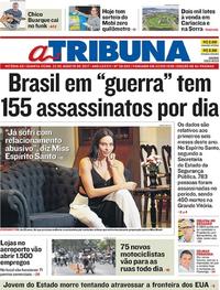 Capa do jornal A Tribuna 23/08/2017