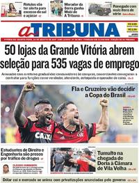 Capa do jornal A Tribuna 24/08/2017