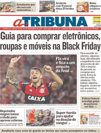 Capa do jornal A Tribuna 24/11/2017