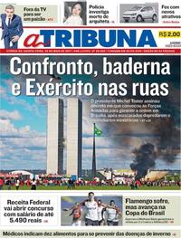 Capa do jornal A Tribuna 25/05/2017
