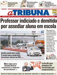 Capa do jornal A Tribuna 25/07/2017
