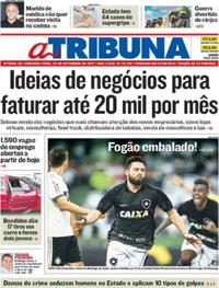 Capa do jornal A Tribuna 25/09/2017