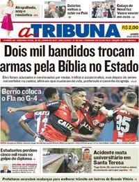 Capa do jornal A Tribuna 26/06/2017