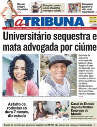 Capa do jornal A Tribuna 26/08/2017