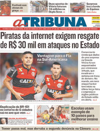 Capa do jornal A Tribuna 26/10/2017