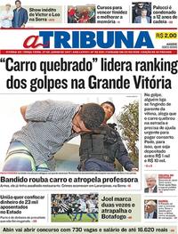 Capa do jornal A Tribuna 27/06/2017