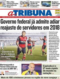 Capa do jornal A Tribuna 27/07/2017