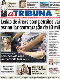 Capa do jornal A Tribuna 27/09/2017