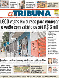 Capa do jornal A Tribuna 27/10/2017
