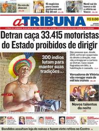 Capa do jornal A Tribuna 28/05/2017
