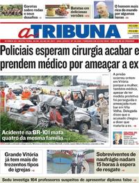 Capa do jornal A Tribuna 28/07/2017