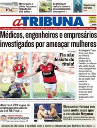 Capa do jornal A Tribuna 28/08/2017