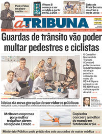 Capa do jornal A Tribuna 28/10/2017