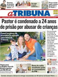 Capa do jornal A Tribuna 29/08/2017