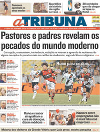 Capa do jornal A Tribuna 29/10/2017