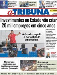 Capa do jornal A Tribuna 30/05/2017