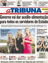 Capa do jornal A Tribuna 30/07/2017