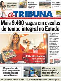 Capa do jornal A Tribuna 30/09/2017