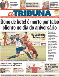 Capa do jornal A Tribuna 30/10/2017