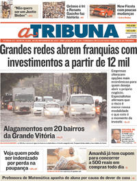 Capa do jornal A Tribuna 30/11/2017