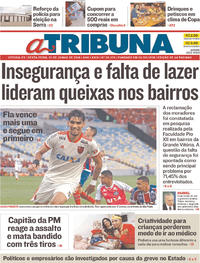 Capa do jornal A Tribuna 01/06/2018